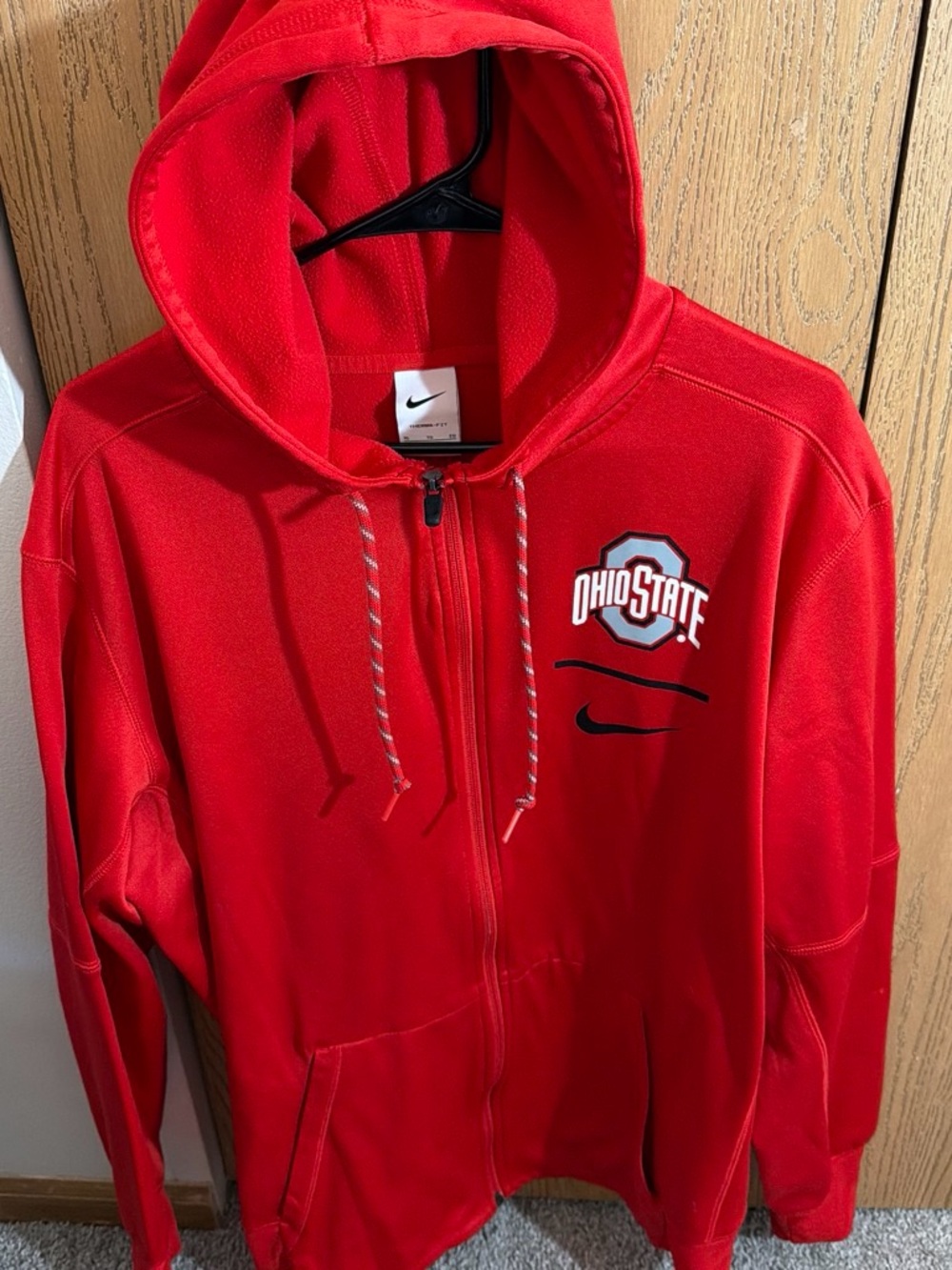 Nike Therma Fit Ohio State Buckeyes Zip Up Hoodie
